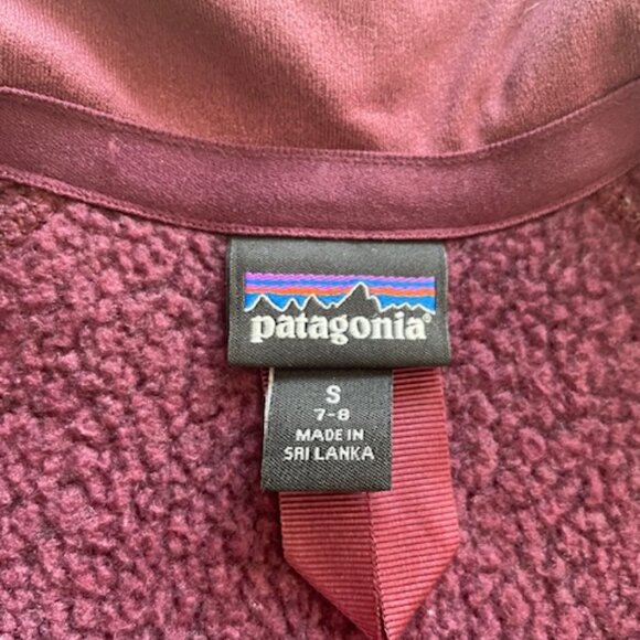 Patagonia Kids Better Sweater Fleece Jacket. Color: Plum, Kids Size S (7/8) - Picture 4 of 8
